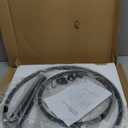 aboxoo Round Nesting Coffee Table Side Table Set of 2 End Tables for Living Room Bedroom Balcony, White Faux Marble Wooden Table Accent Coffee Table with Black Steel Frame