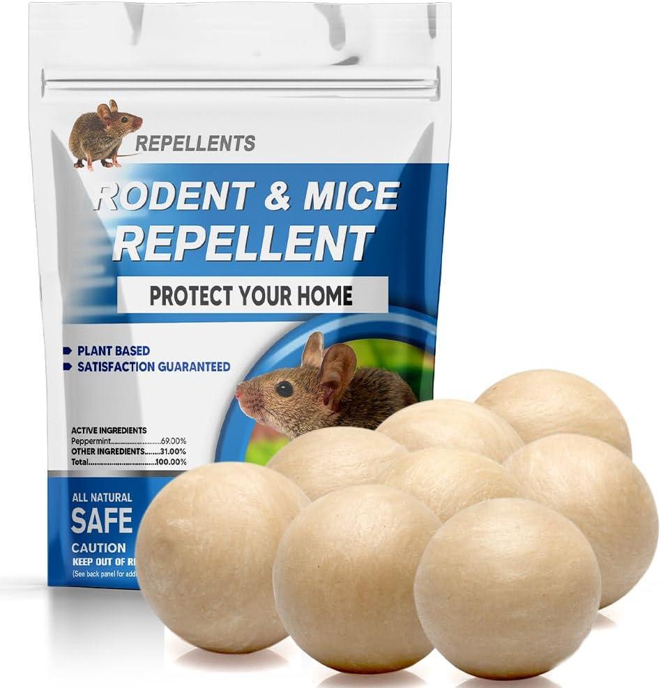 Rodent Repellent Indoor,Mouse Repellent,Mice Repellent Indoor,Rodent Away Repellant,Rat Repellent,Keeps Mice Away,Peppermint Oil Repel Mice from Nesting,Covers 50 sq. ft, Effective for 60-90 Days-8P (1 Ounce (Pack of 8))