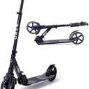 Aero Big Wheel Scooters for Kids Ages 8-12, Teens and Adults. Manual Kick Scooter for Boys and Girls, with Hand Brake, Rubber Mat, Shock Absorption, Foldable and Height Adjustable