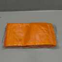 50 Pack Bakery Bags with Window - Reusable Kraft Paper Bread Bags with Tin Tie Tab Lock, Can Stand Upright, Orange (Small)