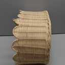 Premium Wicker Baby Diaper Caddy Organizer,Woven Scalloped Rattan Basket with Handle,Wicker Baby Carriage for Nursery (Scalloped Rattan Baby Diaper Caddy Organizer)