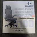 ELABEST X100 Ergonomic Mesh Office Chair with Footrest, Big and Tall Hone Desk Chair with 5D Flip-Up Arms, Adjustable 3D Lumbar Support,Gaming & Executive Computer Chairs for Long Hours(Midnight Mist)