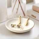 Ceramic Ring Tray Trinket Dish Jewelry Plate Tray Women Coworker Work Besties Gift Colleague Manager Supervisor Executive Assistant Birthday Farewell Leaving Retirement Christmas Holiday Appreciation