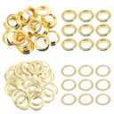 Swpeet 40 Sets 3/5" (17mm) Hole Grommets Thicken 4 Colors Metal Eyelets Grommets and 3Pcs Setting Instal Tool, Rubbe Soft Mallet for Repairing Canvas, Leather