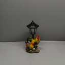 Solar Rooster Decor Outdoor, Chicken Figurines Decorations with Lantern for Outside Patio Yard Backyard Gifts for Mother's Day Birthday Housewarming