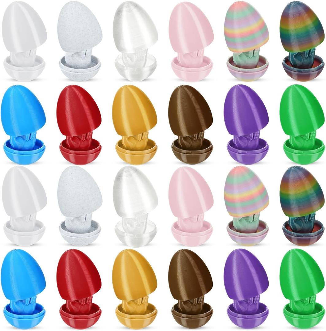 Hiboom 24 Pack Finger Easter Eggs Funny Adult Easters Basket Gifts Colorful 3D Flip Off Eggs Novelty Easter Basket Stuffers for Adult Easters Egg Hunt Parties Prank Gifts