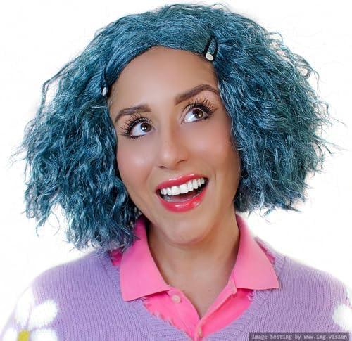 Maxwigs Envy Inside Out Wig – Turquoise Blue-Green Bob Cartoon Wig Riley's Jealous Emotion Personality Ayo Envious for Women’s Cosplay & Halloween Care Guide
