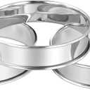 PINGEUI 30 Pack 4 Inches English Muffin Rings, Stainless Steel Round Crumpet Rings,Silver Double Rolled Baking Tart Rings for Dessert