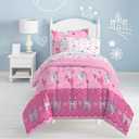 Dream Factory Magical Princess Ultra Soft Microfiber Girls Comforter Set, Pink, Twin