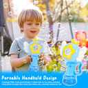 Bubble Machine for Kids, Angel Rechargeable Handheld 20000+Bubbles 3 Modes with Colorful Lighting Automatic Bubble Machine for Kids Toys Party Outdoor Gifts Boys (Blue)