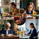 Levvohd Thank You Gifts for Mom from Daughter, Crochet Sun Flower Desk Decor Accessories are The Best Positive Gifts for Women Mothers Day Birthday (Brown Sunflower MOM - A)