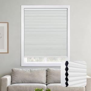 DEZ FURNISHINGS Cordless 1.5" Blackout Cellular Shade, 38.5"W x 48"H, White