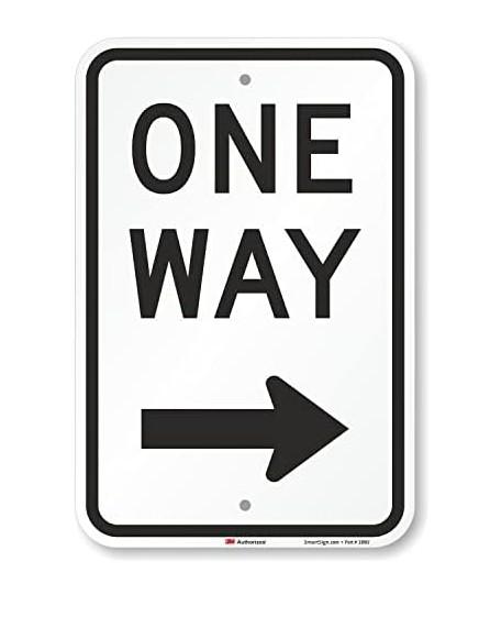 Faittoo One Way Sign with Left Arrow, 18x12 Inches Engineer Grade Reflective Rust Free Aluminum, Weather/Fade Resistant, UV Protected, Easy to Mount, Indoor/Outdoor Use