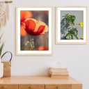 HLiWEGNS Oak 24x32 Frame - Single Frame - Rustic Woodgrain 24 x 32 Poster Frame for Pictures 20x28 with Mat or 24x32 Picture Frame Without Mat for Wall Gallery Display - Ideal Christmas Day