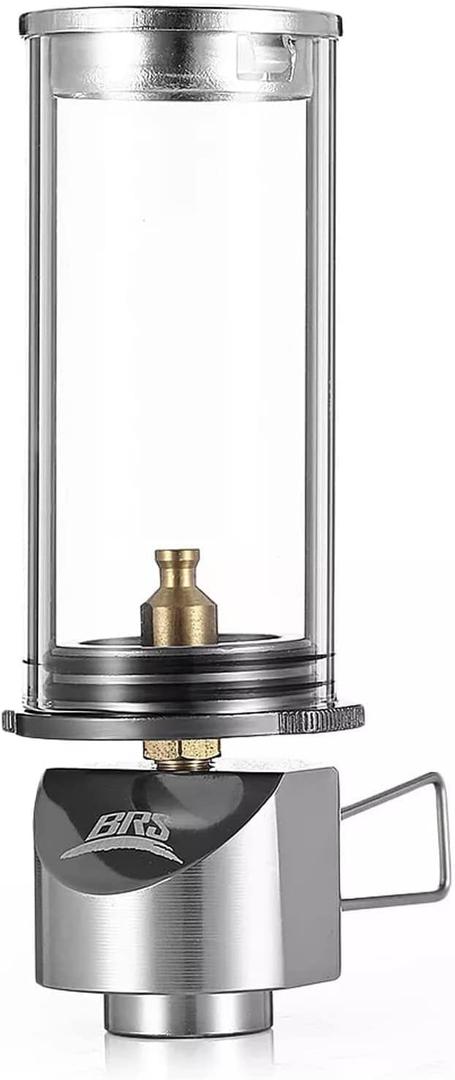 BRS Outdoor Gas Lantern Dreamlike Candle Lamp Portable Tent Lantern Glass Mantle Lantern (BRS-55 1pc)