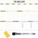 To Do List Planner Dry Erase Magnetic Schedules Chores Plan Whiteboard for Refrigerator-Daily Weekly and Monthly To Do List Checklist Planner Board for School, Home, Office