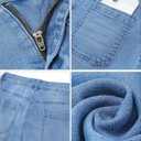 luvamia Wide Leg Jeans for Women Trendy High Waisted Flare Jeans Cropped Denim Pants Stretchy Baggy with Patch Pockets (XXL)