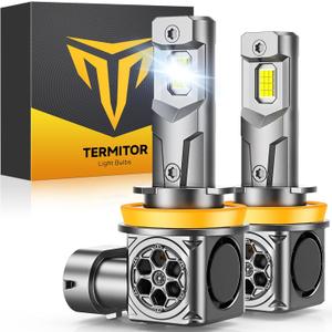 Termitor 2026 - H11/H9/H8 LED Bulbs, ,  Super Brighter H11 LED, True 1:1 Mini Size, 6500k Cool White, Plug & Play,10 Years Longer Lifespan, Pack of 2
