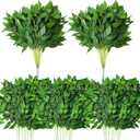 40 Pcs Artificial Italian Ruscus Greenery Stems 55 cm 21.6'' Fake Green Leaf Garland Branches Silk Greenery Leaves for DIY Wedding Arch Bouquet Vase Filler Table Centerpieces Home Decor