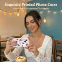 Compatible for iPhone 15 Case, Pretty Butterfly Print Three-Dimensional Wave Clear Case for Girls Women, Soft Full Package Anti-Fall Cover for iPhone 15, Shadow Dance Black