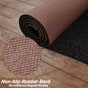 2' x 6' Runner Rugs with Rubber Backing, Indoor Outdoor Utility Carpet Runner Rugs, Black, Can Be Used as Aisle for The RV and Boat, Laundry Room and Balcony