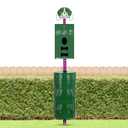 Flybold Dog Waste Station - Outdoor Dog Poop Trash Can with Poop Bag Dispenser - 400 Roll Bags, 200 Pull Bags, 50 Can Liners - Pet Waste Bag Disposal System for Parks and Public Spaces - 13x26 Inches