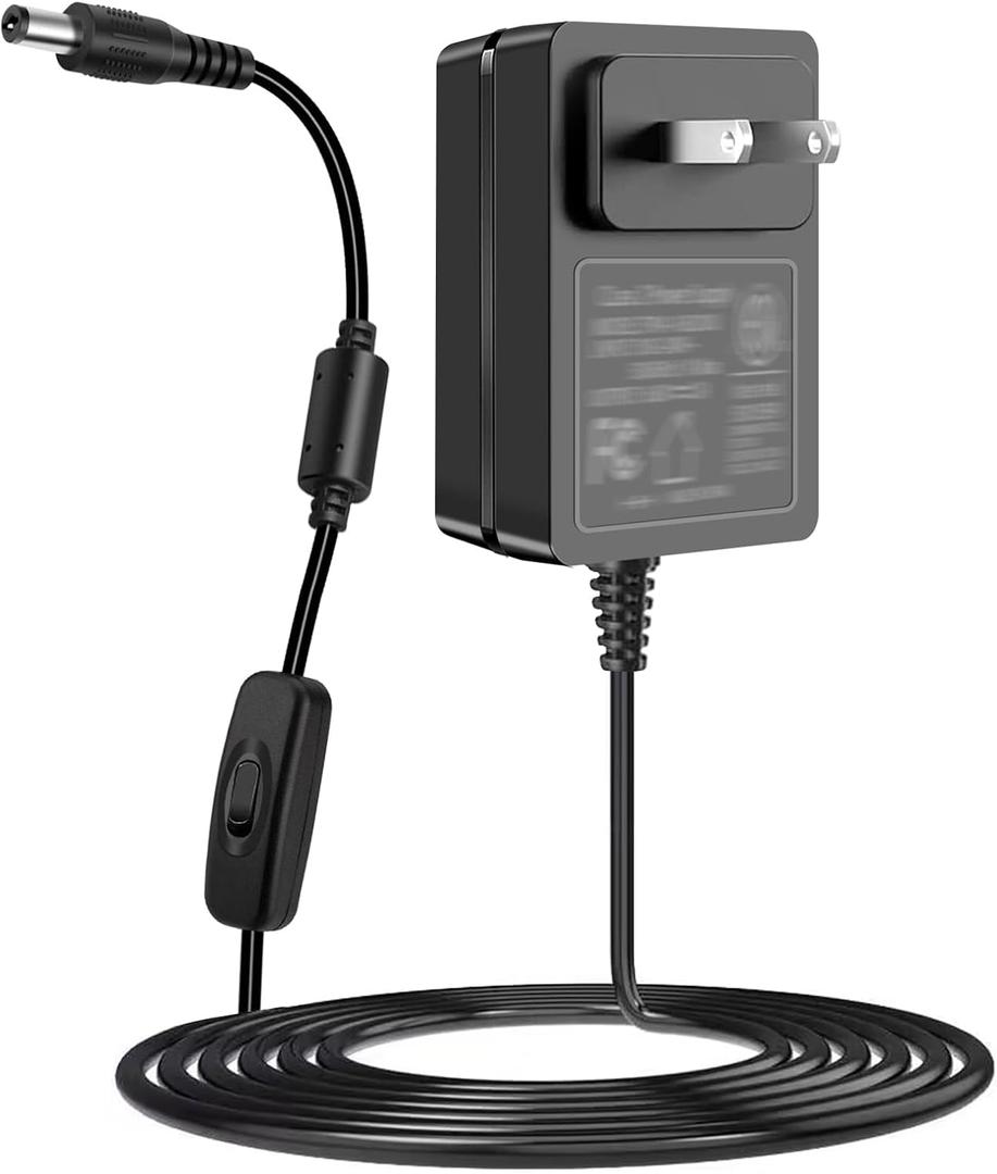 12V Massager Power Cord, Charger for Foot and Neck Shiatsu Back and Shoulder Massager, Compatible with Resteck Nekteck Zyllion Papillon Mo Cuishle Snailax Comfier Power Supply and More.