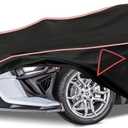 XYZCTEM Full Cover for Polaris Slingshot Upgrated Waterproof Premium UV Resistant All Weather Protection Full Cover with Reflective Strips & Air Vent