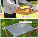 Folding TV Tray Table - Portable Side Tables with Removable Tray for Drink, Snack, Sofa End Table for Small Spaces, Living Room, Bedroom, Outdoor, Stable Stand for Camping, BBQ - Brown
