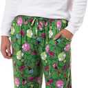 Invader ZIM Adult ZIM Gir and Pig AOP Tossed Print Sleep Pajama Pants Loungewear Sleepwear for Men Women (Green, XL)