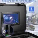 Sewer Camera,Pipe Drain Inspection Camera with DVR, Plumbing Snake Camera | with Light, 7'' HD 1080P IPS Screen,16X Digital Zoom,32GB Card,100FT/30M,IP68 Waterproof Borescope for Industrial Plumber