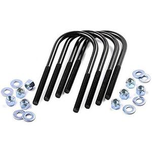 Rough Country 1/2" Round Suspension U-Bolts | 1/2 x3.75 x 9-7618,Black