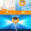 2Pcs Solar Pool Lights for Inground Pool, 22-Color 5-Mode with Backlit Display and Magnetic Charging, Underwater Thermometer Swimming Lighting, Submersible Pool Lights with Remote, Waterproof Design