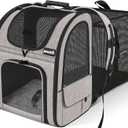 Pecute Pet Carrier Backpack, Dog Carrier Backpack, Expandable with Breathable Mesh for Small Dogs Cats Puppies, Pet Backpack Bag for Hiking Travel Camping Outdoor Hold Pets Up to 17 Lbs
