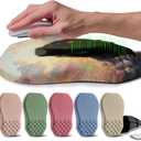 Ergonomic Raised Mouse Pad Wrist Support with Bilateral Slope Memory Foam Mousepad for Wrist Rest and Carpal Tunnel Pain Relief 11.8x7.9Flower Sea Cat