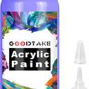 GOODTAKE Acrylic Paint, Purple Color Acrylic Paint Bottle, Rich Pigments, Non Toxic, Paints for Multi Art Surface, Beginners and Kids Painting on Rocks Crafts Canvas Wood Ceramic (Purple, 7 Fl Oz) (7 Fl Oz (Pack of 1))