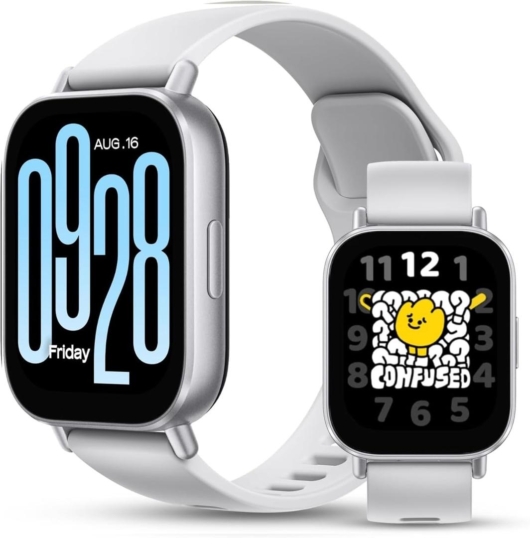 Xiaomi Redmi 5 Active Smart Watch, Step Counter Sport Watch for Women Men with 2" LCD Large Display, 140 Sports Modes, 5ATM Waterproof (Active-Matte Silver)