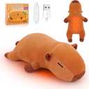 Capybara Heating Pad for Cramps & Menstrual Pain Relief, Cute Stuffed Animal Electric Heating Pad, USB Powered Heated Stuffed Animals,14''Portable Plush for Neck/Back/Shoulder, Gift for Women Wife Girls