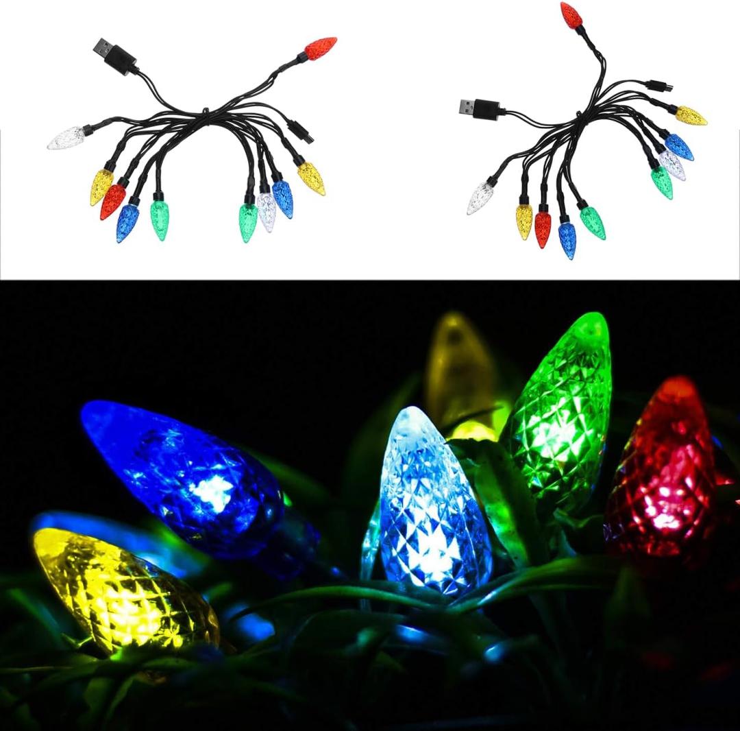 Baluue 140 Inch USB Charging Led Color Lights String Copper Wire Phone Charger Festive Fairy Lights with Charging Cable Christmas Decorations (For Typec)