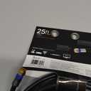 GE RG6 Coaxial Cable, 25 ft. F-Type Connectors, Quad Shielded Coax Cable, 3 GHz Digital, In-Wall Rated, Ideal for TV Antenna, DVR, VCR, Satellite, Cable Box, Home Theater, Black, 33531