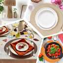 Defined Deco13 Inches Round Woven Placemats Set of 4 for Kitchen Dining Table, Trivets for Hot Pots and Pans, Boho Placemats Table Decor for Thanksgiving