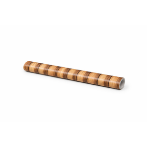 Arthome 17''x240'' Wood Slat Wallpaper, Peel and Stick Self Adhesive Wood Wallpaper PVC Vinyl Decorative Removable Wallpaper Waterproof Faux Wood Grating Stripe Contact Paper for Living Room Bedroom (Brown)