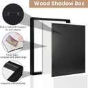 Califortree Large 16x20 Shadow Box Frame with Soft Linen Back - Memory Display Case, Shatterproof Plexiglass, 12 Push Pins Included, Black