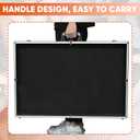 Portable Trade Show Display Case, 34"x22" Aluminum Card Show Display Case with Lock, Large Table Top Sports Card Display Case with Clear Acrylic Glass for Jewelry, Trading Card, Collectibles Shows