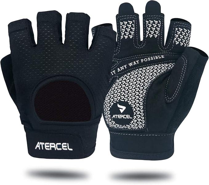 ATERCEL Weight Lifting Gloves Full Palm Protection, Workout Gloves for Gym, Cycling, Exercise, Breathable, Super Lightweight for Mens and Women (Small)
