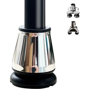 Cane Tips 3/4 Inch All Terrain Self Standing Heavy Duty Quad Base with 360 Pivoting Ankle-Mimicking Design,Non-Slip and Stable for Walking Cane & Mobility Aid