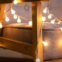 Globe String Lights 43 Ft 100 LED Fairy Lights Plug in with Remote Timer 8 Modes Connectable Twinkle Light for Bedroom Classroom Wedding Christmas Indoor Outdoor Decor, Warm White