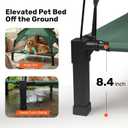 Heeyoo Elevated Dog Bed with Removable Canopy, Portable Dog Cot with Sun Protection Shade Tent, Raised Pet Cooling Cot Bed for Dogs, 42in