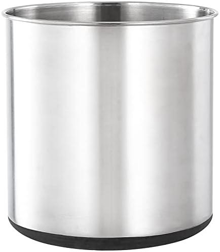OKT Kitchen Utensil Holder,7.2″Large Stainless Steel Utensil Crock with Non Slip sillicone Bottom Design
