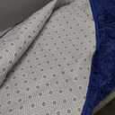 OLANLY Navy Blue Round Rugs for Bedroom - Machine Washable, 8 ft Circle Area Rugs for Living Room, Soft and Fluffy Shaggy Carpet for Teen Girls and Boys, Nursery Rooms, Dorms, Home Decor Aesthetic